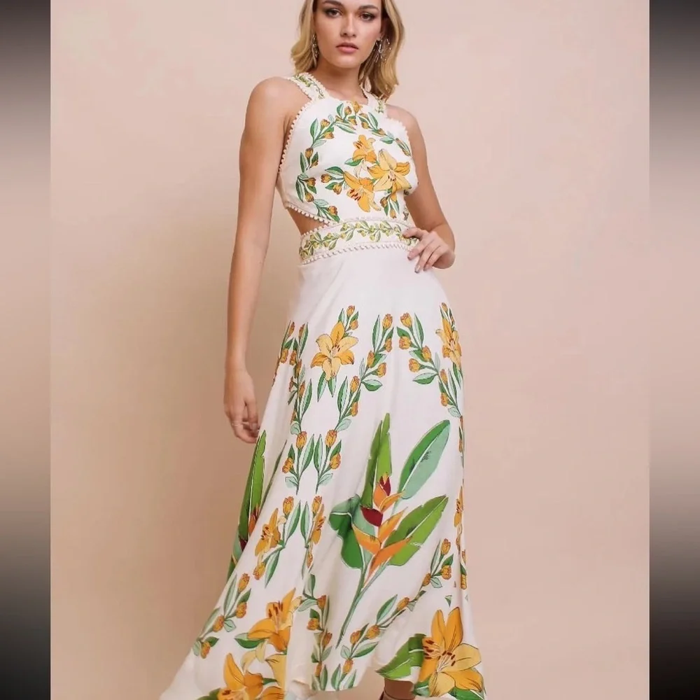 FARM Rio Tropical Long Dress Size S